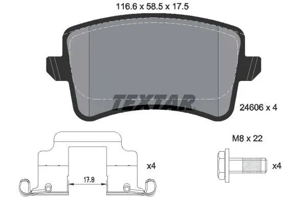 tarcze-klocki-textar-tyl-audi-a5-s5-07-17-stan-nowy