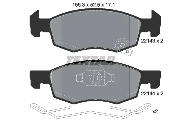 klocki-textar-przod-opel-corsa-e-257mm