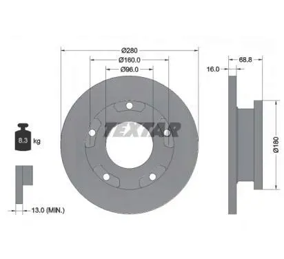 tarcze-klocki-textar-tyl-ford-transit-v-2006-2013