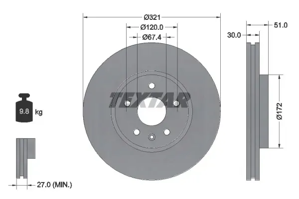tarcze-klocki-textar-p-t-saab-9-5-ii