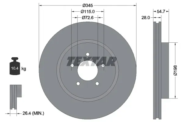 tarcze-textar-przod-chrysler-300c-345mm