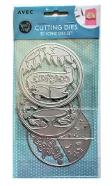 wykrojnik-szablon-3d-scenka-urodziny-tort-do-wycinania-embossing-3-sztuki