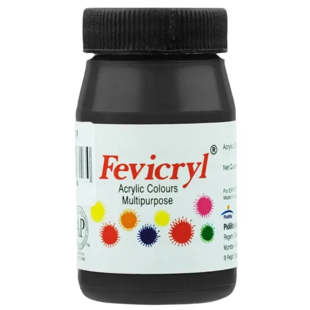 FARBA DO TKANIN UBRAŃ BAWEŁNY CZARNA DO MALOWANIA NA TKANINACH 50ml