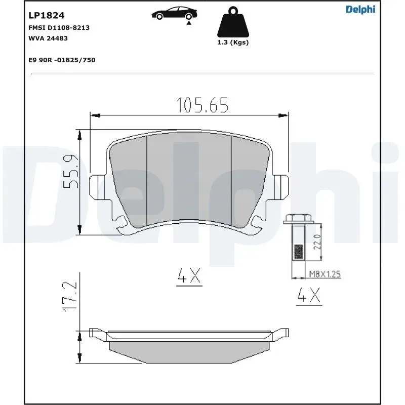 delphi-tarcze-klocki-p-t-a3-leon-superb-yeti-eos-scirocco-345-310mm-stan-nowy