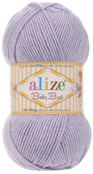 Włóczka Alize Baby Best - 682 FIOŁKOWY - 100g 10% Bambus 90% Akryl
