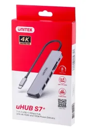 unitek-hub-usb-c-7w1-hdmi-4k-pd-100w-5gbps-alu