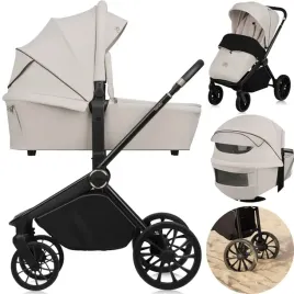 lionelo-wozek-2w1-przod-tyl-airydots-duze-kola-akcesoria-mika-plus-beige