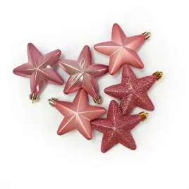 bombki-choinkowe-gwiazdki-blyszczace-brokat-nietlukace-rozowe-kompet-6-szt