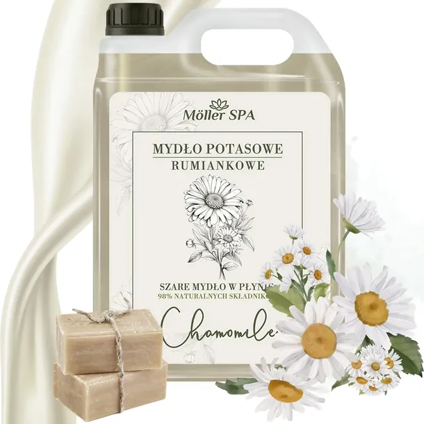 Möller SPA NATURALNE SZARE MYDŁO POTASOWE RUMIANKOWE W PŁYNIE JAKOŚĆ 5L
