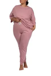 pizama-damska-bawelniana-gladka-dlugie-spodnie-r-2xl