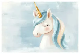 tapeta-dla-dziewczynki-na-wymiar-jednorozec-unicorn-struktura-premium