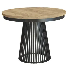 stol-rozsuwany-okragly-metalowe-lamele-100-176x100x77cm-kraft-zloty-lamelio