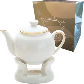porcelanowy-czajniczek-do-herbaty-950-ml-dzbanek-z-podgrzewaczem-bialy