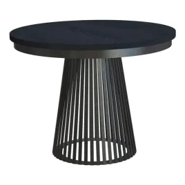 stol-loftowy-rozkladany-metalowe-lamele-czarny-lamelio-100-176x100x77cm