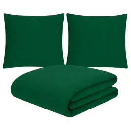 posciel-160x200-jednokolorowa-gladka-2x-poszewka-70x80-suwak-kolor-zielen