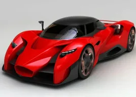 plakat-na-sciane-czerwone-ferrari-f80-sportowe-auto-salon-70x50-cm