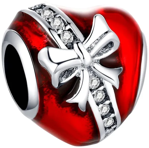Charms Serce Zawieszka Charms Srebro 925 Trusky