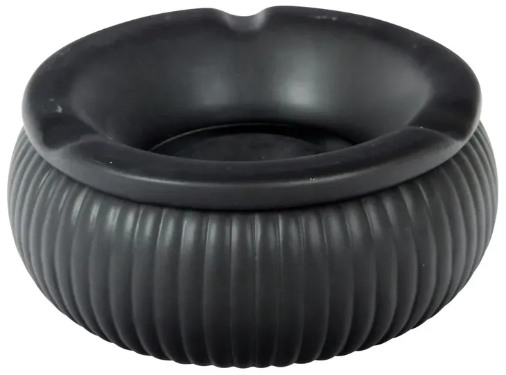 Popielniczka ceramiczna DUŻA 15cm Antik Black Czarna