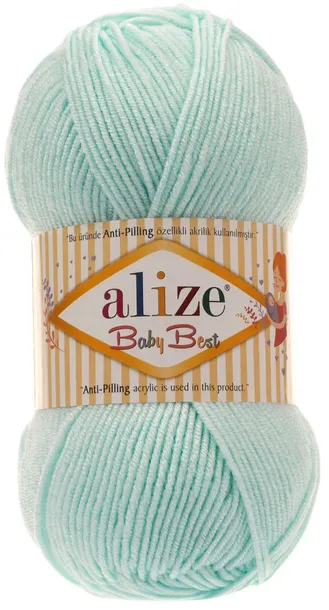 Włóczka Alize Baby Best - 19 CIEMNY MIĘTOWY - 100g 10% Bambus 90% Akryl