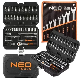 neo-tools-klucze-nasadowe-1-4-crv-46-el-klucze-plasko-oczkowe-6-19-mm-8x