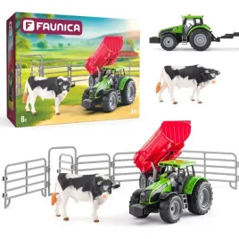 traktor-z-przyczepa-z-bykiem-i-zagroda-faunica