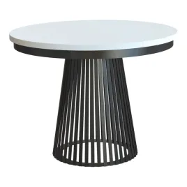 stol-okragly-wkladka-bialy-laminat-czarne-nogi-lamelio-100-176x100x77cm