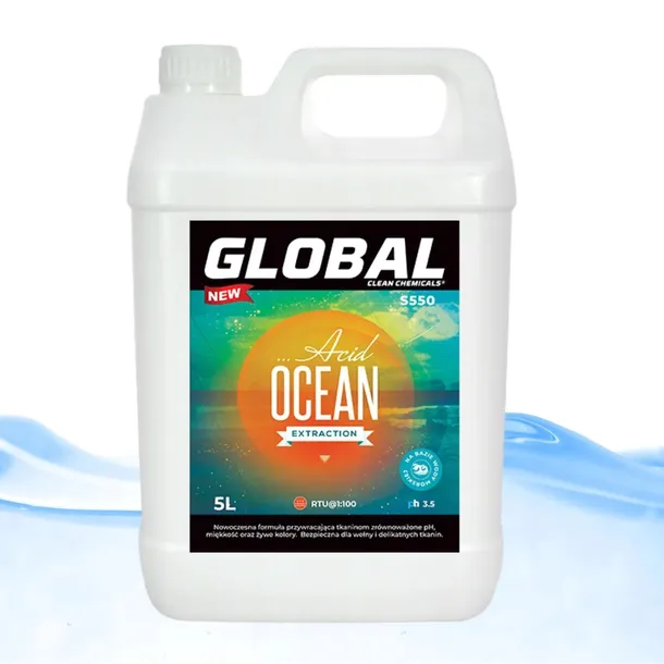 GLOBAL ACID OCEAN RINSE S550 5 L KWAŚNA PŁUKANKA DO PŁUKANIA EKSTRAKCYJNEGO