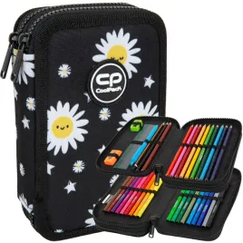 coolpack-piornik-szkolny-dwukomorowy-z-wyposazeniem-daisy-black-czarny