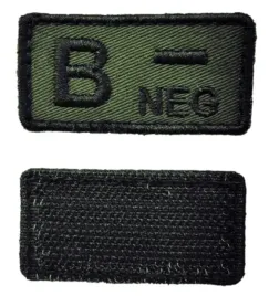 plakietka-rzep-naszywka-grupa-krwi-b-negative-olive-zielona