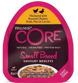 wellness-core-dog-dla-psow-malych-ras-kurczak-kaczka-groch-i-marchew-85g