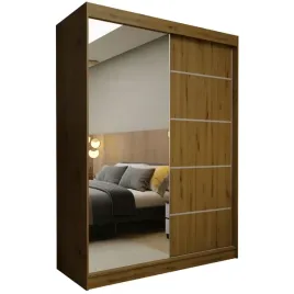 szafa-przesuwna-mirella-150cm-z-lustrem-szafa-dwudrzwiowa-dab-artisan