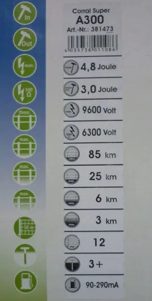 elektryzator-corral-a300-stan-nowy-rodzaj-bateryjno-akumulatorowe