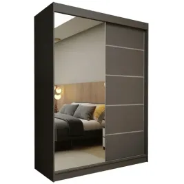 szafa-przesuwna-mirella-160-cm-z-lustrem-szafa-dwudrzwiowa-szara
