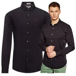 tommy-hilfiger-jeans-koszula-bawelna-meska-czarna-slim-dlugi-rekaw-r-l