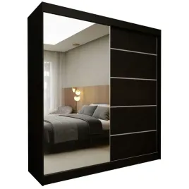 szafa-przesuwna-mirella-200-cm-z-lustrem-szafa-dwudrzwiowa-czarna