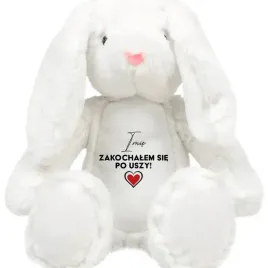 krolik-przytulanka-bialy-zakochalem-sie-po-uszy-imie-prezent-walentynki