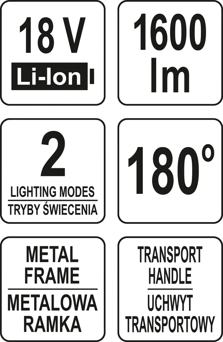 reflektor-led-18v-1600lm-20w-stan-nowy