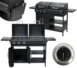 lund-grill-ogrodowy-weglowo-gazowy-2-1-podwojny-ruszt-stalowy-84kw-99649