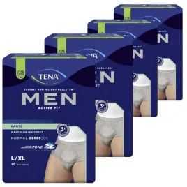 4x8szt-majtki-dla-panow-l-xl-nietrzymanie-moczu-tena-men-pants-szare-normal