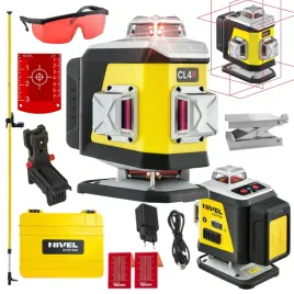 nivel-system-laser-krzyzowy-4d-czerwony-cl4r-walizka-akcesoria-tyczka-lp-36