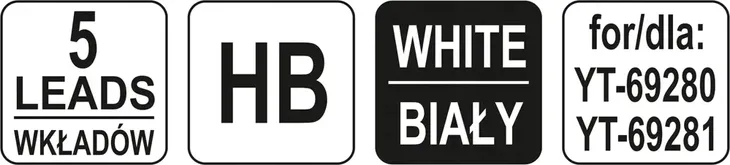 grafit-hb-bialy-5-szt-kod-producenta-yt-69287