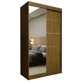 szafa-przesuwna-mirella-120cm-z-lustrem-szafa-dwudrzwiowa-dab-artisan