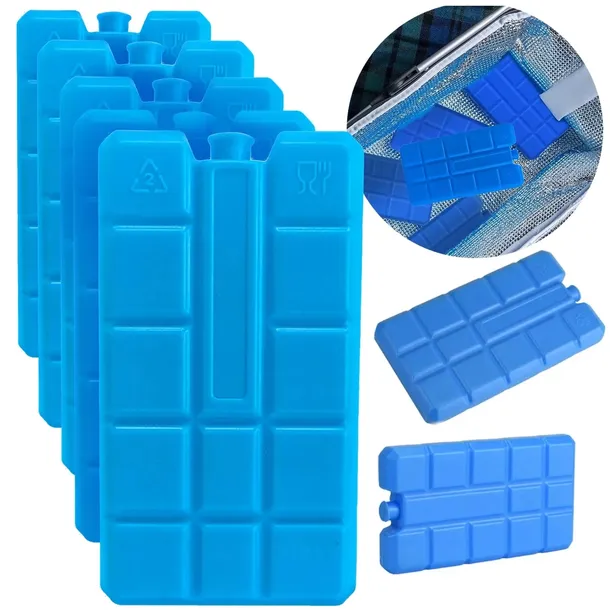 5x wkład żelowy mrożący 200ml – lodówka turystyczna, lunch box, piknik