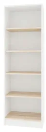 regal-na-ksiazki-z-polkami-bialy-sonoma-40-cm-5-polek-segregatory-biuro
