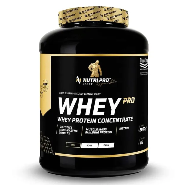 NUTRI PRO SPORT WHEY PRO 2000g BIAŁKO SERWATKOWE WPC PROTEIN MASA MIĘŚNIOWA
