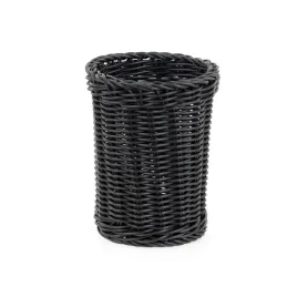 koszyczek-pionowy-na-sztucce-rattanowy-okragly-czarny-wysoki-15cm-technica