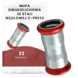 mufa-22-zlaczka-prosta-dwukielichowa-stal-weglowa-zaciskowa-zacisk-c-press
