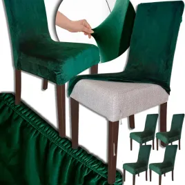 pokrowce-na-krzesla-welur-uniwersalne-6-szt-elastyczne-z-gumka-zielone