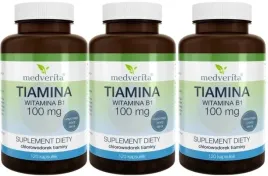 3-x-medverita-tiamina-wit-b1-100-mg-120-kapsulek-wsparcie-mozgu-i-serca