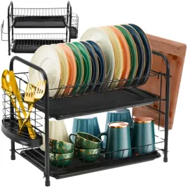 suszarka-do-naczyn-ociekacz-stojaca-dwupoziomowa-na-naczynia-czarna-duza
